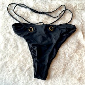 NEW Victoria’s Secret black bikini bottom sz Large